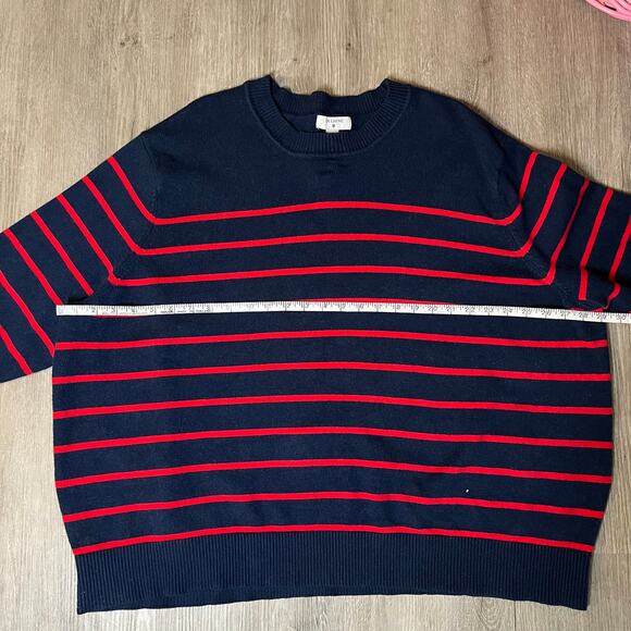 La Ligne X Target Striped Pullover Sweater 4X Nautical Preppy Cashmere Classic - Picture 8 of 10